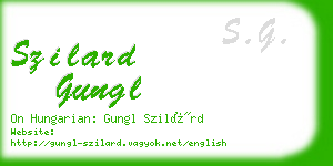 szilard gungl business card